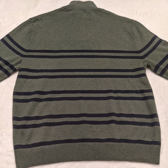 Nautica Men's Quarter Zip 1/4 Pullover Sweater Green Navy Size XL - Picture 7 of 10
